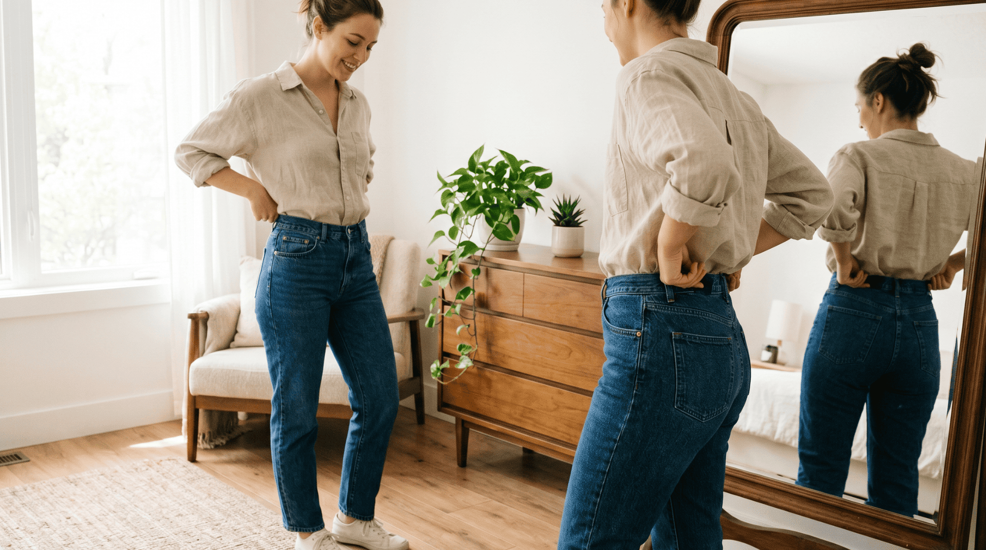 Hose enger machen mit Haargummi – Der Fashion-Hack erklärt
